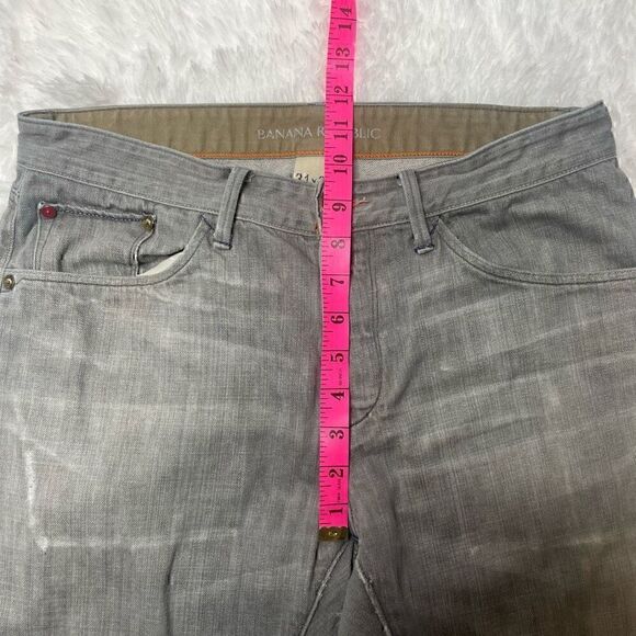 Banana Republic Mens Vintage Straight Jeans 31 x 32 Grey Distressed - Picture 9 of 11